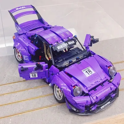 Auf Lager lila Sturm rwb rotanaa 993 964 Sportwagen Technologie kompatible Moc Bausteine Ziegel Lernspiel zeug Geschenke Image