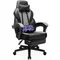 Gaming Chair with Pedals, Ergonomic Video Gaming Chair, Computer Chair with Headrest and Lumbar