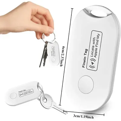 Key Finder Locator with Sound, Works with Apple Find My (iOS only), Replaceable Batteries, Ultra