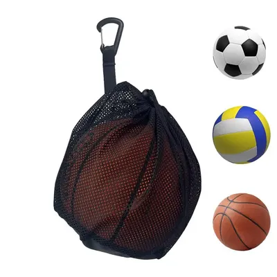 Single Ball Bag Mesh Bag Portable For Transporting Single Volleyball Basketball Football Volleyball