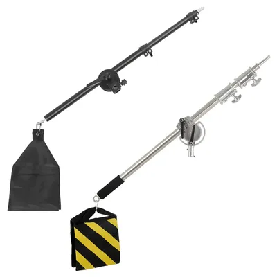 Studio Photo Telescopic Boom Arm Top Light Stand With Sandbag for Speedlite /Mini Flash Strobe