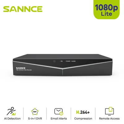 SANNCE 8 Channel Digital Video Recorder CCTV DVR H.264 1080P Support AHD, TVI,CVI, CVBS, IP Video