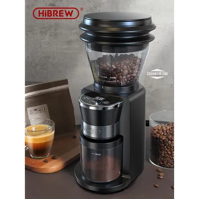 HiBREW Automatic Burr Mill Electric Coffee Grinder with 34 Gears for Espresso American Coffee Pour