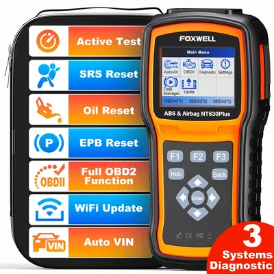 FOXWELL NT630 Plus OBD2 Diagnostic Tool Bidirectional Scanner Car ABS SAS SRS EPB OIL Reset Engine