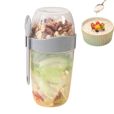 Yogurt Parfait Cups Double Layer Yogurt Container Oats Container Wear-Resistant & Sturdy Design For