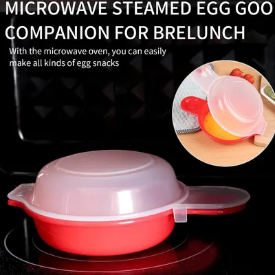 2Pcs Pink Microwave Egg Poacher Easy Eggwich Fast Microwave Egg Cooker Kitchen Gadgets Eggs