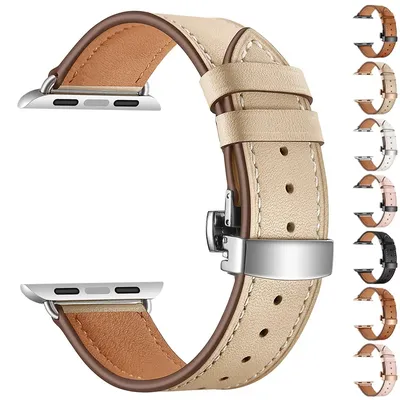Leather Strap for Apple Watch Band 10 46mm 49mm 45mm 41mm 44mm 40mm 42mm 38MM Bracelet IWatch Ultra