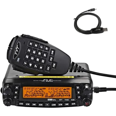 Quad Band Cross-Band Mobile Car Ham Radio Black 5.5 x 1.58 x 8.35"