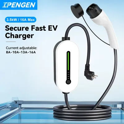 IPENGEN EV Portable Charger Type2 /GBT Plug Connector 16A 1Phase 3.5KW Type1 3.5m Wallbox Charging