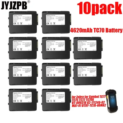 1/5/10 packs 4620mAh TC70 Battery Replace for Zebra Symbol TC77 BT-000318 TC75 TC70X BTRY-TC7X-46MA2