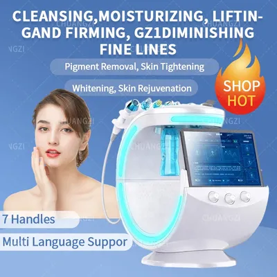 2025 The latest professional 7 in 1 hydraulic massage machine skin analysis multi-functional facial