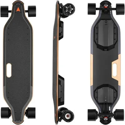 V5 Electric Skateboard with Remote, Top Speed of 29 Mph, Smooth Braking, Easy Carry Handle Design,