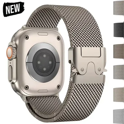 Milanese Strap for Apple Watch Band Ultra 2 49mm 44mm 45mm 41mm 42mm 46mm 45mm Loop Bracelet for