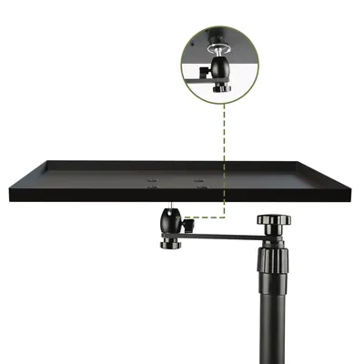 Tray Projector Notebook 28x38cm Pallet Holder Mount with Fixing Straps 1/4 Quarter Screws Pad for