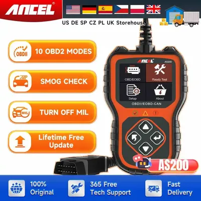 ANCEL AS200 OBD2 Scanner Code Reader Data Stream Automotive Tools Engine Check Car Scanner