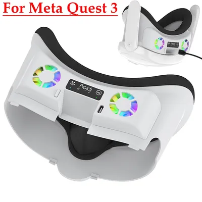 Cooling Fan with Facial Interface For Meta Quest 3 VR Headset Air Circulation Breathable Face Cover