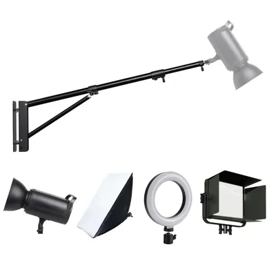 170cm 135cm Heavy Wall Mount Boom Arm Projector Bracket for Photography Studio Softbox Video Strobe