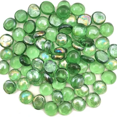 Flat Glass Marbles1 Pound Vase Filler Fire Pit Glass Pebbles for Indoor Plants Aquarium Fish Tank