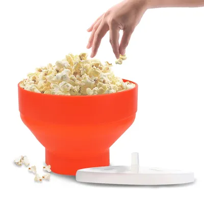 Microwave Popcorn Bowl Bucket Popcorn Maker DIY High Quality Kitchen Easy Tools Chips Fruit Dish