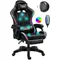 Gaming Chair with Bluetooth Speakers, Video Game Chairs Gaming Lights- Ergonomic Massage Gaming