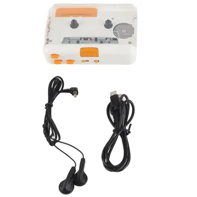 USB Cassette Converter Player - Portable MP3 Tape Player with Earphones, Plug & Play for pc