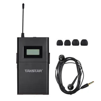 WPM-200R UHF Wireless Audio System Receiver LCD Display 6 Selectable Channels 50m Transmission