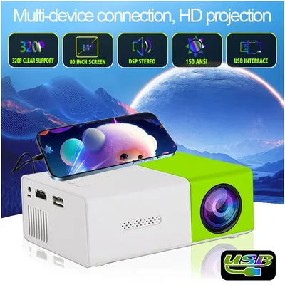 TAIDU Halloween Mini LED Projector 320x240P HDMI USB Audio Home Media Player Beamer Christmas Gift