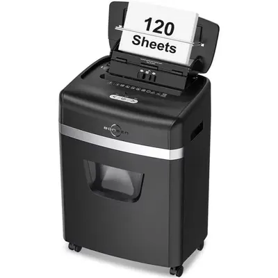 120-Sheet Auto Feed Paper Shredder, Micro Cut Paper Shredders for Home Office Use, 30 Minutes/High