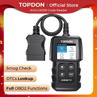 TOPDON AL300 OBD2 Scanner Automotive Code Reader Professional Car Diagnostic Tools MIL Smoking