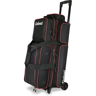 3 Ball Bowling Bags with Wheels,Rolling Ball Bag for 3 Bowling Balls & Bowling Accessories