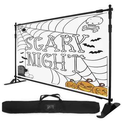 Backdrop Stand for Trade Show Exhibitor Photography Studio, Carrying Case, Background Banner, 10x8