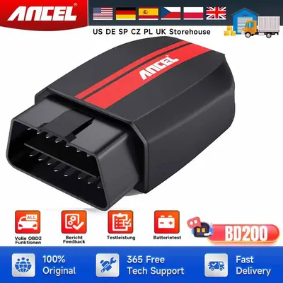 ANCEL BD200 OBD2 Automotive Scanner Bluetooth5.0 Code Reader Check Engine Diagnostic Tools with Car