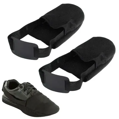 Bowling Shoe Cover Non-Woven Fabric Bowling Shoe Equipment Cover With Elastic Cord Black Bowling