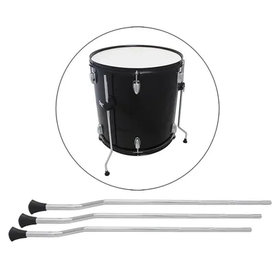 kowaku 3pcs Metal Floor Tom Drum Legs Holder Non- Percussion Parts DIY Silver