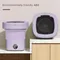 10L Folding Washing Machine with Drain Basket Mini Small Washer IPX4 Waterproof with Timer for Baby