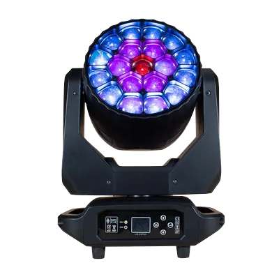 SHEHDS 2PCS 19x20W Wash Big Bees Eyes/ RGBW 19X15W LED Zoom Beam Moving Head Light for DJ Disco Bar Nightclub