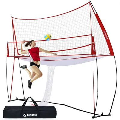 Training Equipment Net for Indoor Outdoor Use Volleyball Practice Net Great for Serving and Dunking