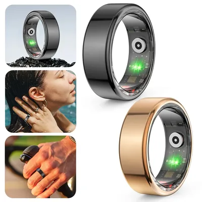 R02 Smart Ring Sleep Monitor 5.0 Bluetooth-Compatible IP68 & 5ATM Waterproof Multi-sport Modes