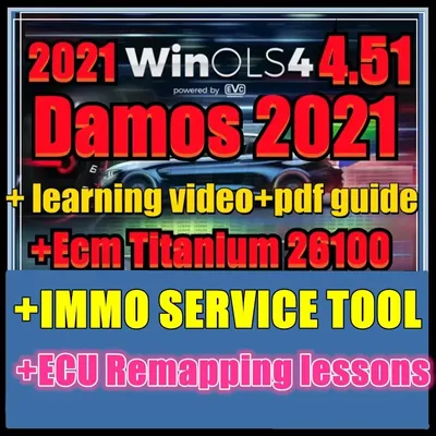 Latest WinOLS 4.51 with Plugins + 2021 Damos + ECM Titanium + IMMO Service Tool + ECU Remapping