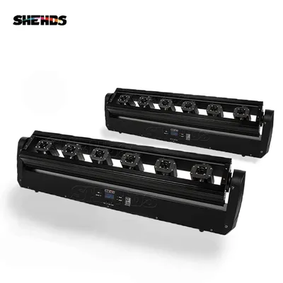 SHEHDS 6x500mw RGB+RGB Beam Moving Head Light Of Disco DJ Music Party or Stage Performance