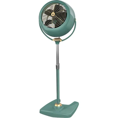 Pedestal Vintage Fan Retro Metal Standing Air Circulator for Cooling & Decor 3 Speeds, Adjustable