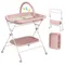 Baby Portable Diaper Changing Table, Folding Diaper Changing Station with Wheels, Adjustable Height