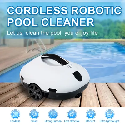 Full Automatic Robotic Pool Cleaner Self-Parking Cordless Pool Vacuum Cleaner Robot