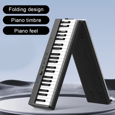 88 Keys Folding Piano Keyboard Portable Electric Keyboard with BT MIDI Digital Piano for Beginners