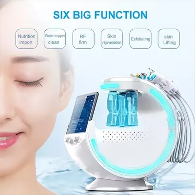 New 7 In 1 Smart Facial Cleansing Skin Analyze Deep Pore Vacuum Hydra Lift Anti-aging Beauty Machine