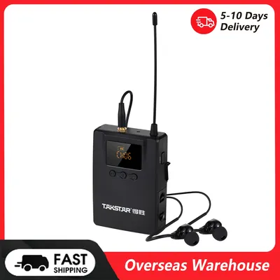 TAKSTAR WPM-300R Wireless Audio Receiver with In-ear Earphone UHF Bodypack Receiver LED for Stage