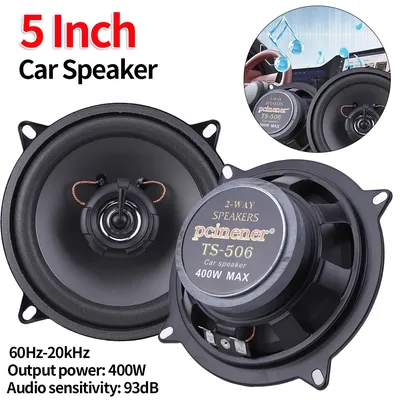 5 Inch Car Speakers 400W 2-Way HiFi Coaxial Subwoofer Universal Automotive Audio Music Full Range