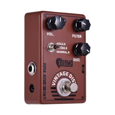 Dolamo D-11 Vintage Distortion Guitar Effect Pedal with Volume Filter and Distortion Controls True