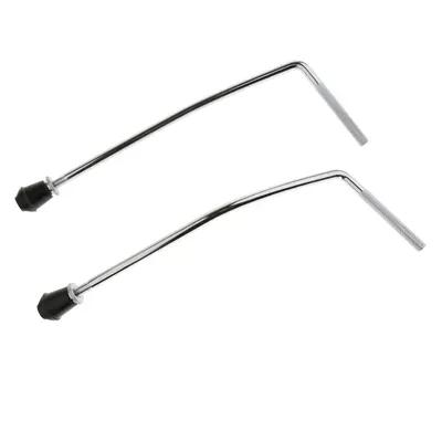 2 Pack Metal Floor Bass Drum Legs Support Stand Rod Musical Percussion Parts