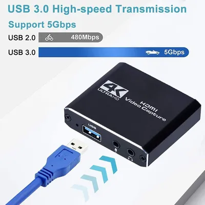 4K HDMI-Compatible Video Capture Card Box 1080P 60Hz USB3.0 High-Definition Game Capture Device